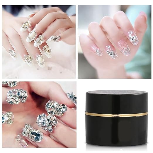 Rhinestone Glue for Nails,Nail Gel Glue,Nail Tools Decoration Accessory Thick Glue Professional Revolutionary for Art Manicure Tips Nails Builder Transparent Modeling