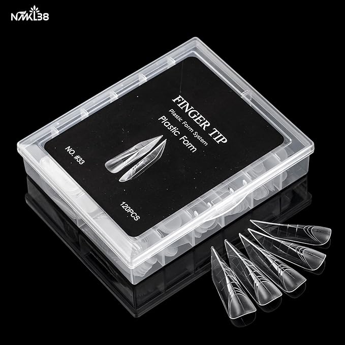 NMKL38 120PCS Dual Nail Forms 12 Sizes Extension Poly Nail Gel Full Cover