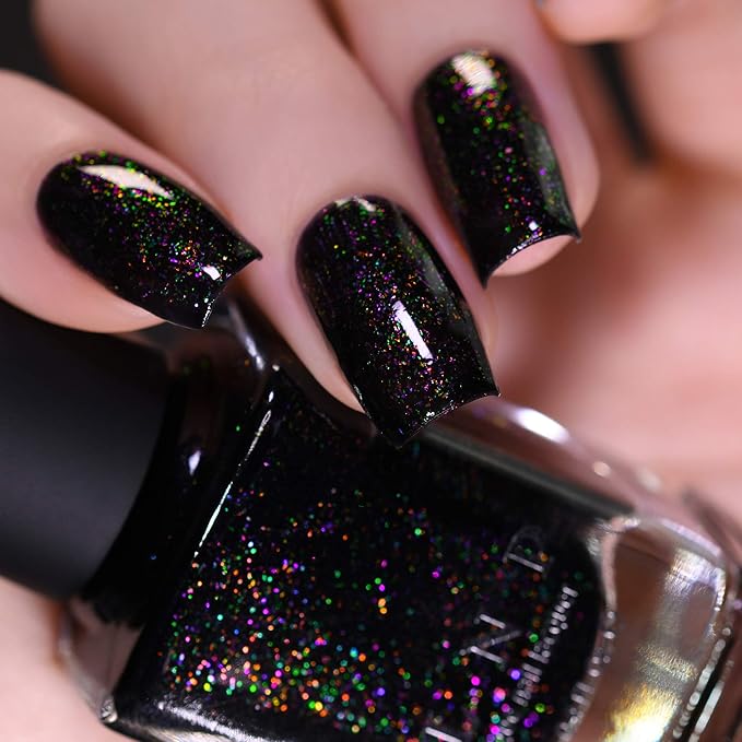 ILNP Cursed - Festive Black Shimmer Nail Polish