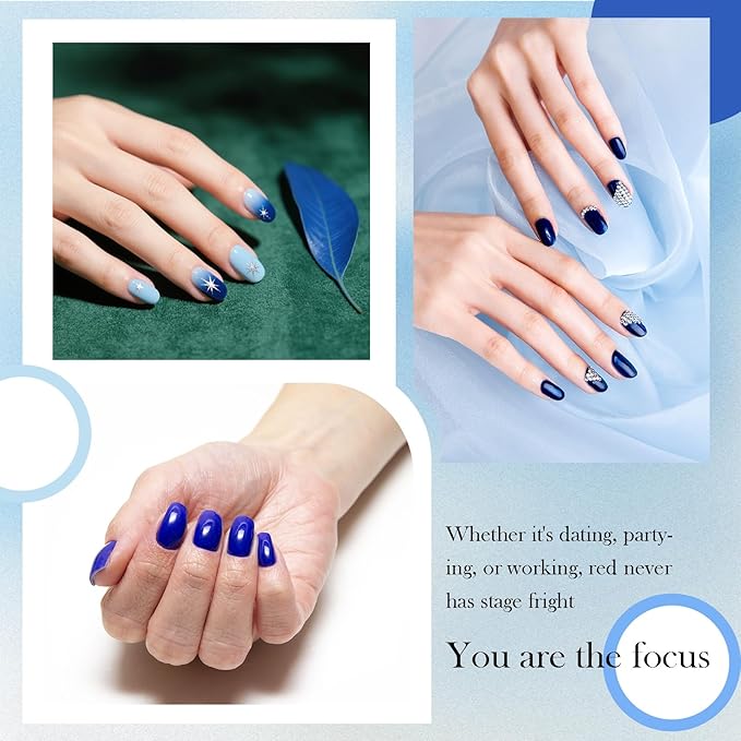 CAMILA ¿ 6pcs 15ml Gel Polish Set Navy Blue Gel Nail Polish Kit Hema Free Tpo Free UV Gel Polish Manicure Salon For Women F Set