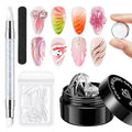 modelones 3D Sculpting Gel Kit，Clear Solid Nail Builder Hard Gel for Nail Art Molding & Extensions Non-Sticky for Chrome Powder Salon or Home DIY Spring Manicure Cured Needed