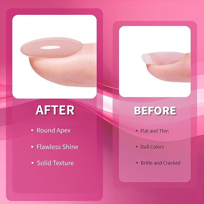 Color Rubber Base Builder Gel, 15ml, White, Sheer Nail Gel, 3-in-1 Soak Off Nail Strengthener UV/LED needed B02.