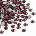 Beadsland 576pcs Flat Back Crystal Rhinestones Round Gems for Nail Art and Craft Glue Fix, Amethyst, SS30,6.3-6.5mm