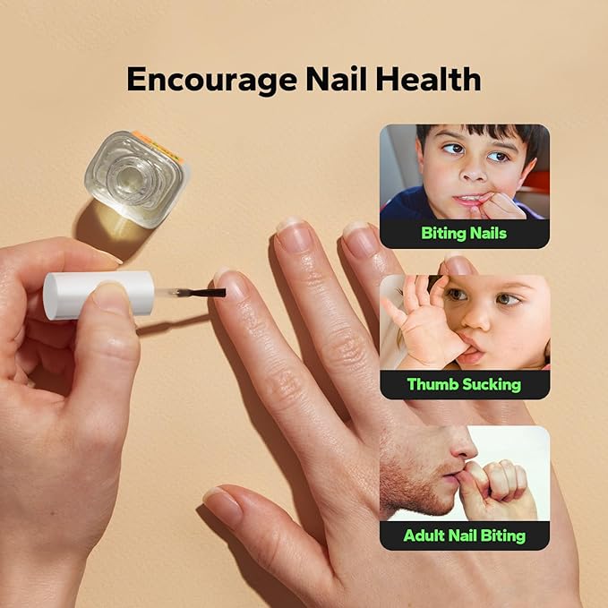 Nail Biting Treatment (0.67 Fl Oz), Nail Biting Prevention, Thumb Sucking Deterrent, Stop Biting Nails Deterrent, Bitter No Bite Nail Polish for Kids & Adults,Thumb Guard
