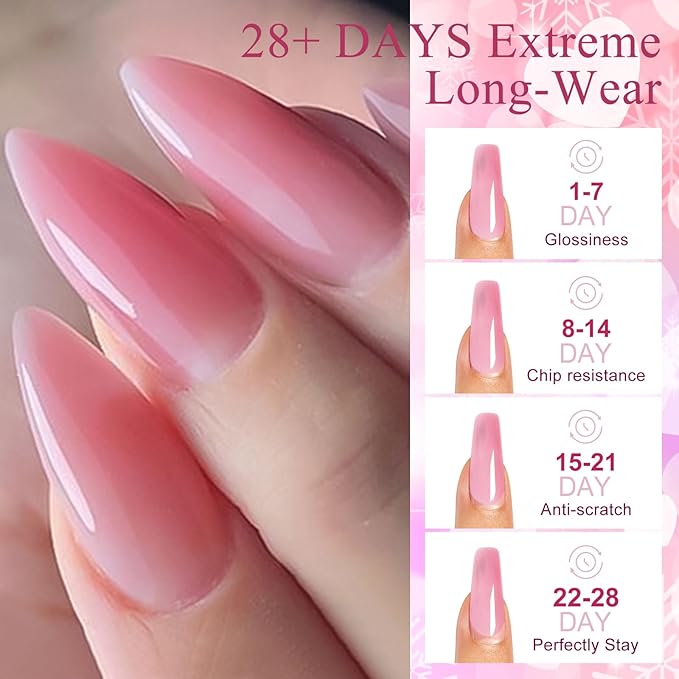 MTSSII Gel Nail Polish Set 6Pcs Gel Polish + 3Pcs Poly Nail Gel Set Nude Pink Purple Series Poly Extension Gel Nail Polish Manicure Salon at Home 15Pcs