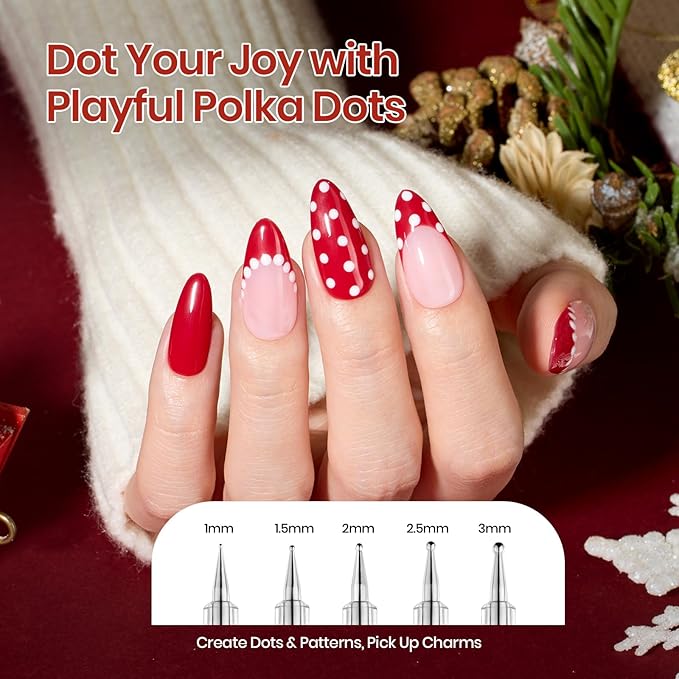 Beetles Nail Art Brushes 8pcs – Crystal Nail Art Tools 5pcs Double-ended Nails Dotting Tool, 3pcs Striping Liner Brushes for Nails with Charms and Stickers DIY Manicure Design Tools