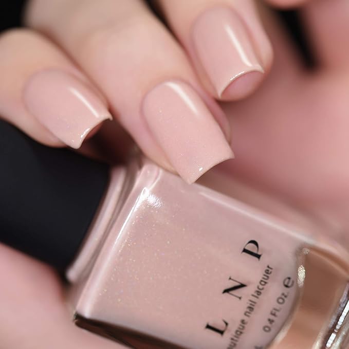 ILNP Rumor Has It - Light Creme Neutral Nude Nail Polish, Subtle Holographic, Chip Resistant, 7-Free, Non-Toxic, Vegan, Cruelty Free, 12ml