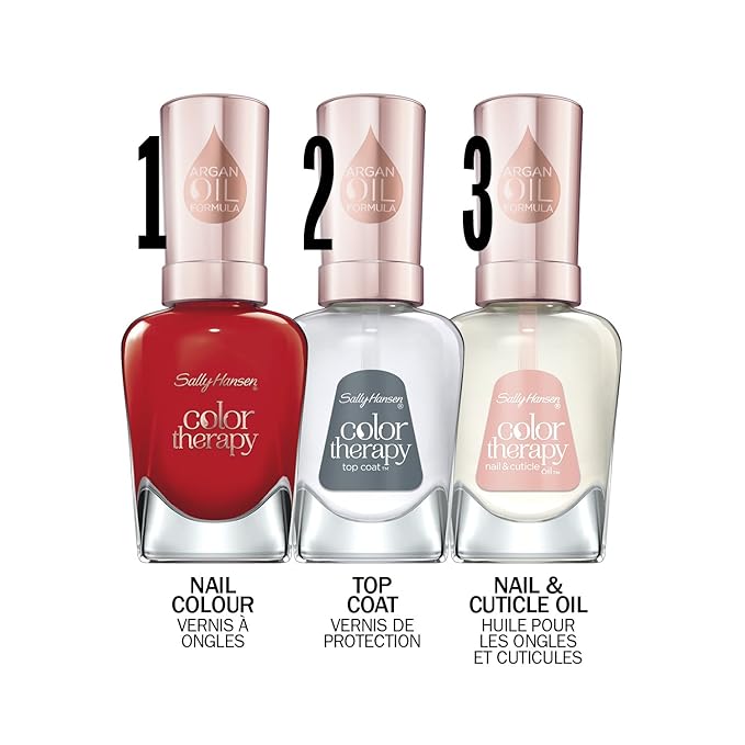 Sally Hansen Color Therapy Nail Polish, Red-iance, 1 Count (Pack of 2)