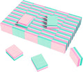 CGBE Buffer Block Nail File 180/100 Grit Nail Buffers Sponge Nail Polish Sanding Buffer Strips Nail File Blocks Manicure Tools 50PCS(Pink-Green)