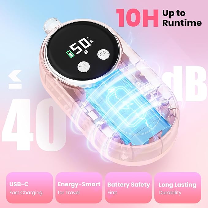 High Speed Nail Drill for Acrylic Removal, 50,000 RPM Pro E-File with LCD, Bits Kit & Anti Slip Pad, MG101L Quick Gel Removal, Precise Shaping, Portable for Nail Art Practice & Salon Use