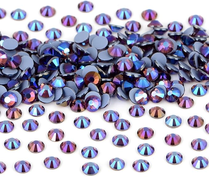 NCB 2880pcs Hotfix Rhinestones, Flatback Crystal Rhinestones for Crafts Clothes DIY Decoration (Amethyst AB, SS8 2.4mm)