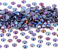 NCB 2880pcs Iron on Crystal Rhinestones Round Gems for Crafts Decoration DIY Jewelry Making (Amethyst AB, SS16 3.8mm)