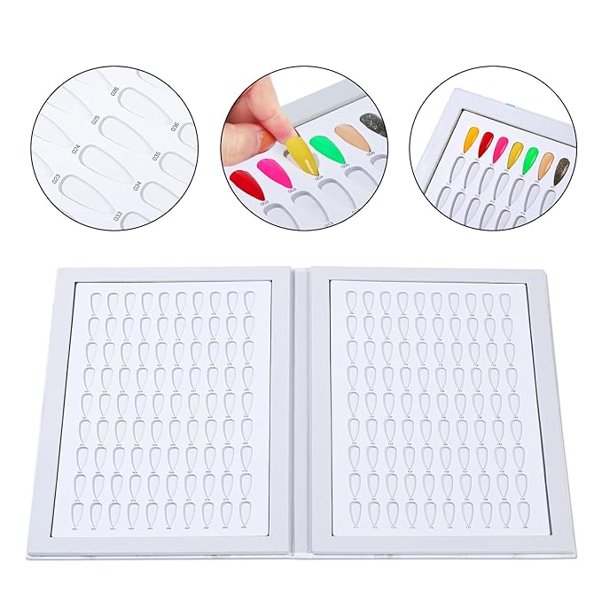 Acycoin2A 180 Nail Color Display Book Chart with 240 Nail Tips (A Style)