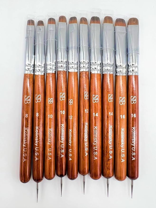 Premium Kolinsky French Brush (Size 12, Wood Handle)
