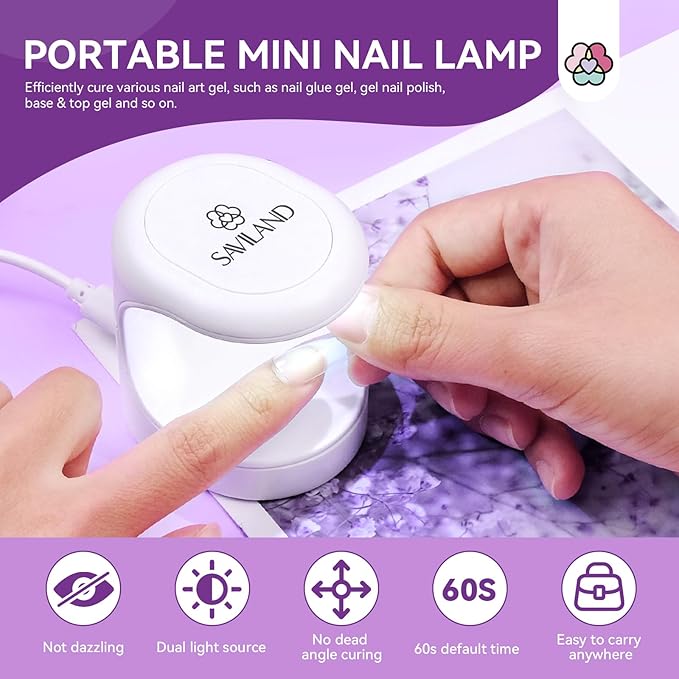 SAVILAND Builder Gel Nail Kit with Nail Drill - 3 Pcs Hard Gels for Nails(VE&VB5&Kerain) Clear Pink Nudes Builder Gel with Lamp Brush Nails Strengthener Gels for Extension Shaping DIY at Home Salon