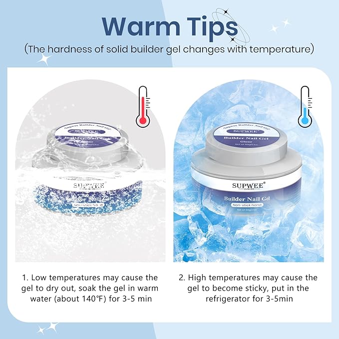 Solid Builder Gel for Nails, White 60g/2.1oz, 3D Sculpting Gel for Nail Art, No Stick Hand Hard Gel for Nail Extension, Nail Carving, 5D Patterns, Embossing Nail Decoration Soak Off UV LED