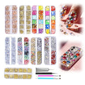 Colorful DIY Resin Rhinestone Kit, Multicolor Flatback Jelly Gems for Bedazzling, Diamond Art, Nail Art & Crafts, Includes Jewelry Glue and DIY Decorating Tools (1 Set+25ML Glue)