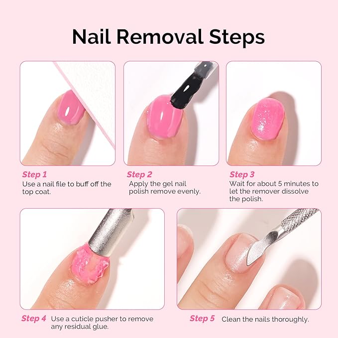 MelodySusie Gel Nail Polish Remover with Manicure Remover Kit, No Need Soaking or Wrapping, Easy and Quickly Removal in 5 Minutes for At-Home Manicure 15ml