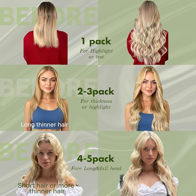 RUNATURE Blonde Hair Extensions U Tip Human Hair Extensions, Hot Fusion K Tip Hair Extensions Real Human Hair, Straight Remy Hair, 14 Inch 50g 50s, #18P613 Ash Blonde Highlights