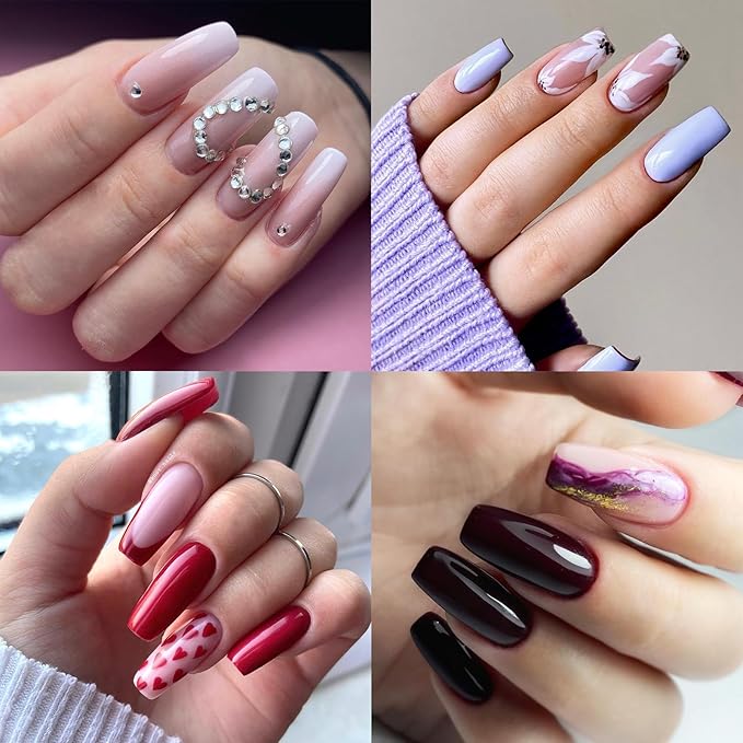 300pc Medium Square Nail Tips Medium Fake Nails Tips Square Acrylic Nails Tips Clear Press on Nails Soft Gel Nail Tips Full Cover False Nail Artificial Fingernail for Gel Nail Extensions