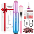 SAVILAND Advance Portable Electric Nail Drill: Pro Electric Nail File 20000 RPM with 7 Nail Drill Bits & 51 Sanding Bands for Nail Prep Acrylic Nails Dip Nails Gel Nails Home Salon Use