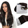 RUNATURE 20 Inch Tape in Hair Extensions Real Human Hair Brown Double Sided Tape in Hair Extensions Long Straight Hair Seamless Tape ins Extensions For Women Remy Natural Hair 50g 20 pcs