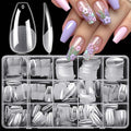 LoveOurHome 360pc Medium Coffin Nail Tips Clear Fake Nails Coffin Soft Gel Nails Tips Full Cover Acrylic Nails Clear Press on Nails Medium False Nails 15 Sizes Fingernail for Gel Nail Extension