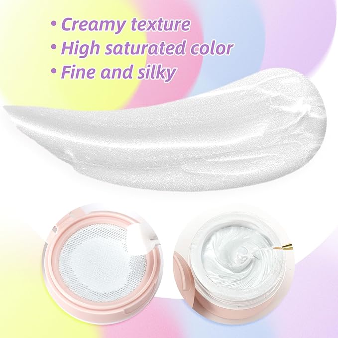Cushion Gradient Painting Gel, Ombre Nails Aura Nails Full Coverage Precise Control of Each Dip 100pcs Spong & Tweezers Matte Effect Non-Wipe Long Lasting Soak Off UV LED(pw)