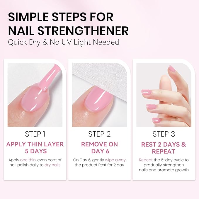 Regular Pink Nail Polish Quick Dry,Air Drying Fast Finger Nail Lacquer Non Gel Glossy Salon Manicure DIY at Home 0.54 fl.oz