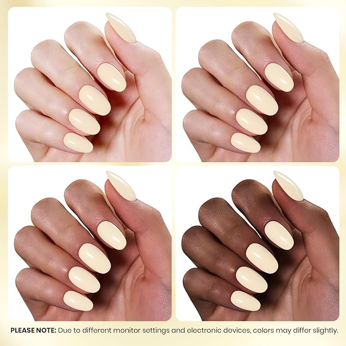 Beetles Pastel Yellow Gel Nail Polish - Soft Butter Yellow Gel Nail Polish, 15ML/0.51Fl Oz. Same Color Same Bottle, Soak Off UV LED Lamp Pastel Nails Art, Long-Lasting Manicure Salon DIY Spring Nails