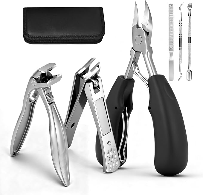 Upgraded Senior-Friendly Heavy-Duty Toenail Clipper, Large-Size Angled Toenail Clipper for Men, Seven-Angle Curved Nail Clippers, Heavy-Duty Wide-Blade Ingrown Toenail Specific Nail Clipper.
