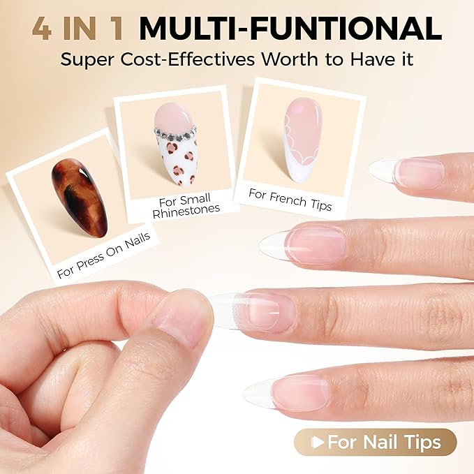 UNA GELLA Strong Nail Glue Gel, 15ml*2pcs No U V/Lamp Needed Nail Gel Glue, Quick Air Drying Semi Solid Nail Glue GEL, Super Strong NAIL G LUE For Press Ons Acrylic False Nails Tips Extension DIY Kit