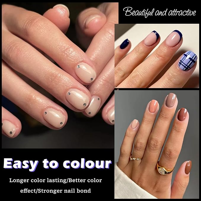 LoveOurHome 600pc Extra Short Squoval Nail Tips Clear Fake Nails XS Short Round Square Gel Nail Tips Full Cover Acrylic Nails Clear Press on Nails 15 Sizes False Fingernail for Gel Nail Extension