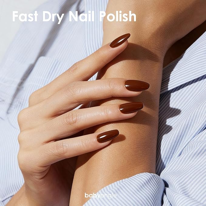 Brown Nail Polish, 14 ML Quick Dry Nail Polish for Nail Art DIY Manicure at Home, Chip Resistant Nail Lacquer for Nail Art Varnish, Long Lasting, BOG119