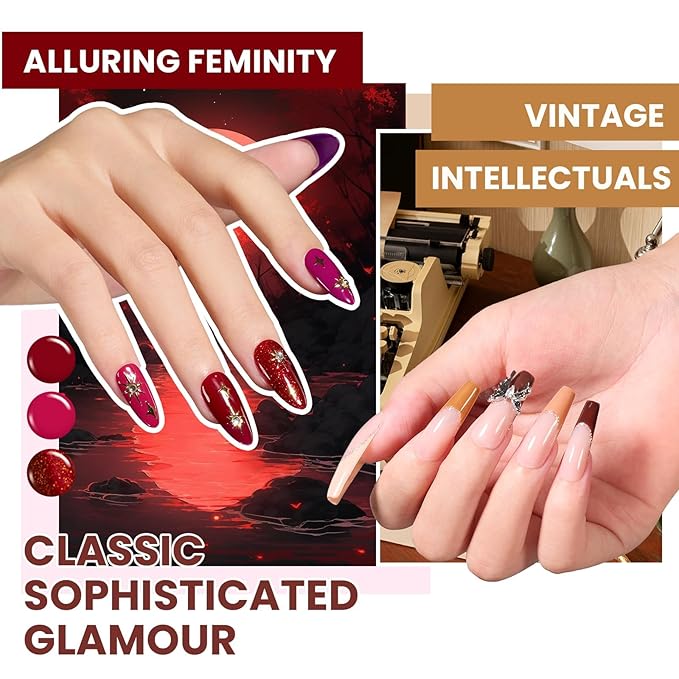Beetles 110 PCS Gel Nail Polish Set, 100 Colors Infinite Inspiration Gift Spree All Season Red Brown Green Black Gel Polish with 5Pcs Base Top Coat Soak off UV Gel for Manicure Lovers DIY at Home