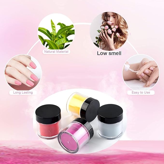24 Color Acrylic Nail Powder Set, Acrylic Powder Set, Nail DIY Art Design, Acrylic Nail Art 3D Nail Sculpture French Nail Extension, Gift for Women