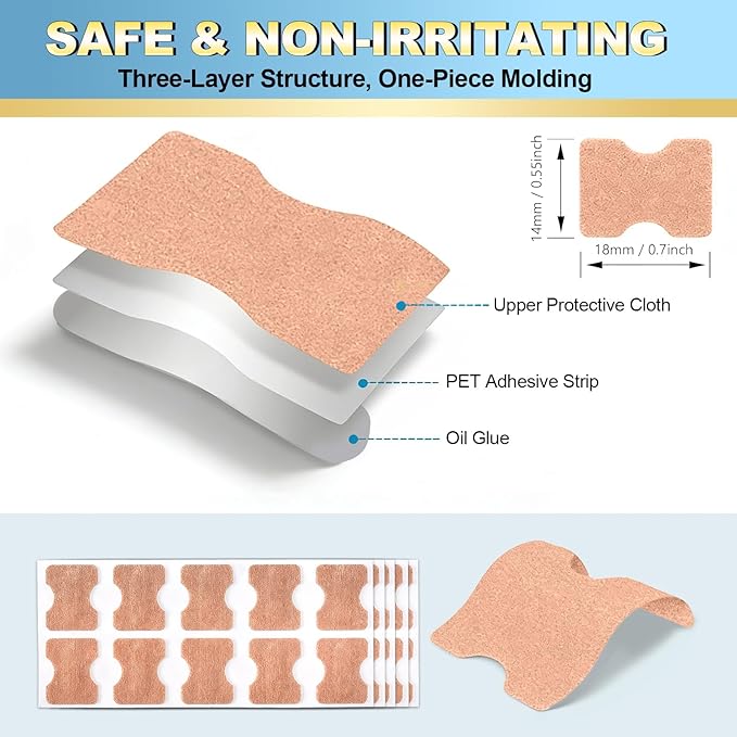 Ingrown toenail treatment，Breathable toenail correction patch, 50-piece package, can quickly repair toenails, using high-viscosity-grade glue, not easy to fall off, and easily solve toenail problems.