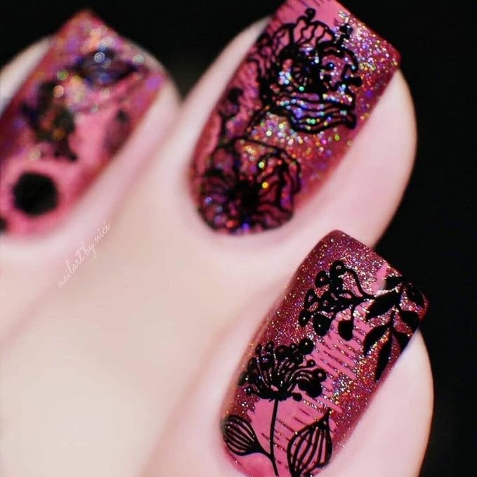 Whats Up Nails - A020 Floralize Your Texture Stamping Plate for Nail Art Design