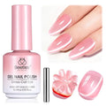 Beetles Grapefruit Glow Pink Cat Eye Gel Nail Polish - 15ML Spring Gel Polish Glitter Pink Cat Eye Magnetic Translucent Glassy Effect Soak Off UV French Nail Art Design DIY Manicure Gift for Women