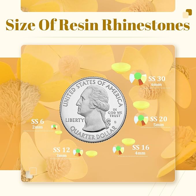 4000PCS 5mm Resin Jelly Rhinestones in Bulk (Lemon Yellow AB), Bedazzling Flatback Crystals Rhinestones for Crafting DIY Nail Decoration, Gems Diomand Charms for Tumbler Shoes Clothing Fabric