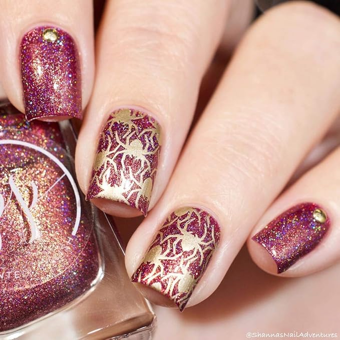 Whats Up Nails - B023 Creepin It Real Stamping Plate for Halloween Nail Art Design