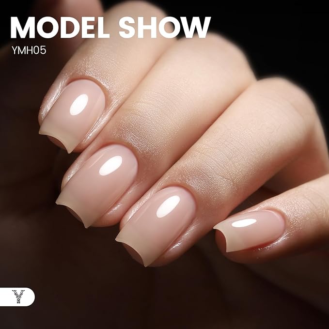 50g Builder Gel for Nails, Long-Lasting Soak-Off Nail Extension Gel for Beginners & DIY Home Salon Manicure(YMH05-Light Apricot Nude)