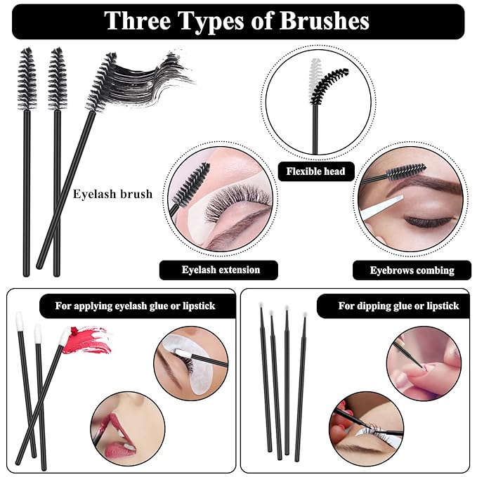 Eyelash Lashes Extension Kit, 442 PCS Lash Extension Supplies with Lash Mannequin Head, Individual Eyelash Kit, Fan, Lash Remover, Eyelash Extension Glue, Lash Tool Kits for Beginner Practice Graft