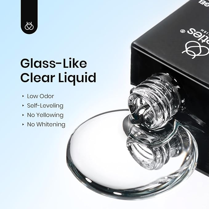 Beetles Gel Top Coat and Base Coat Set - 2Pcs 15ml Super Shiny and Long Lasting for Gel Nail Polish Soak Off LED Nail Lamp Fall Halloween Nail Art Design