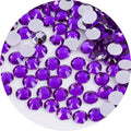 4500 Pcs SS12 3mm Flatback Rhinestones for Nails Art Crafts Glitter Round Gems Crystals DIY Clothes Shoes（Dark Purple)