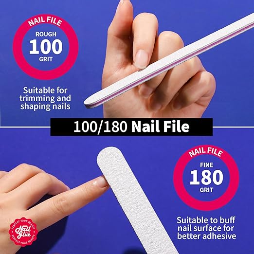 Teenitor Strong Nail Glue, 42ml Professional for Press Ons, Brush-On for Acrylic Nails, Bond With File, Long Lasting, 10 Pcs