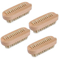 Tbestmax Cleaning Nail Fingernail Brush Wood 2 Side for Manicure Pedicure Women Kids 4 Pack