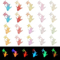 200 Pcs Glow in The Dark Goldfish Flatback Cabochons Multicolored Resin Nail Charms Luminous Goldfish Model Figurines for Crafts Fairy Garden Micro Landscape Scrapbooking Decor