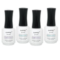 No Wipe Top & Base Coat Gel Set (Up to 3+ Weeks), Anti-Yellowing Quick Dry Gel Nail Polish, 2 Base + 2 Top Coats 15ml, for UV/LED Light, Professional & DIY