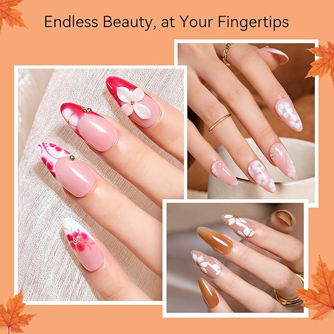 Makartt Clear Blooming Gel 15ml UV LED Soak Off Nail Art Polish for Spreading Effect Marble Nail Polish Gel Paint Nail Designs for DIY Color Flower Watercolor Magic Beauty Gift for Home or Salon Use